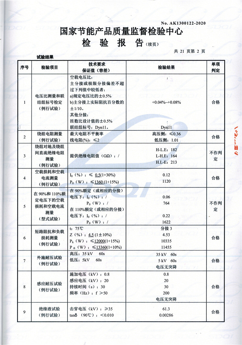 高低压试验报告-S11-1250鸡西鸡西鸡西油浸式变压器-2.jpg